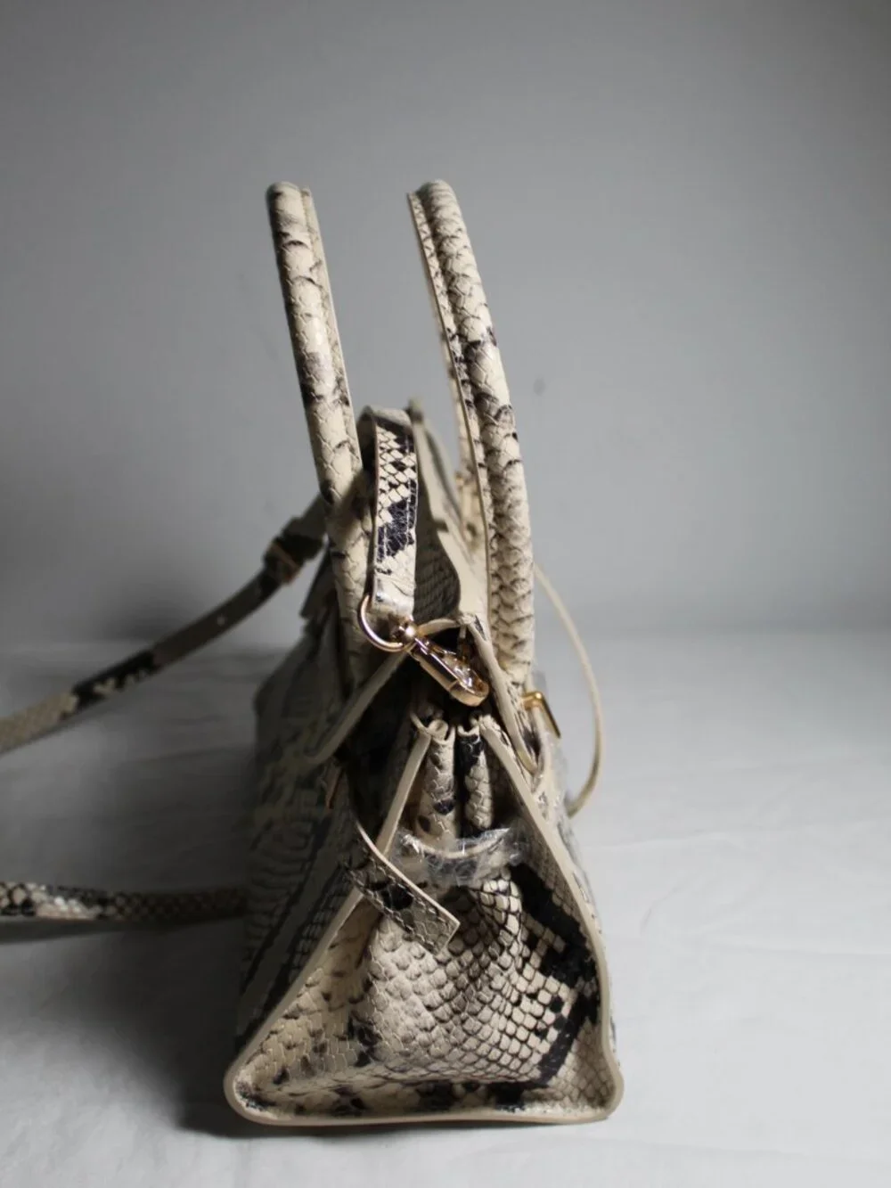 NEW Simkhai River Snake Print Leather Top Handle Shoulder Bag